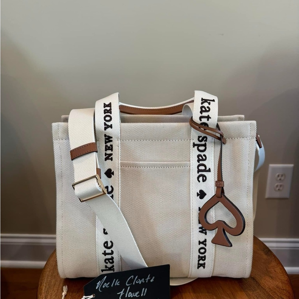 Kate Spade Cream and Brown Tote Bag